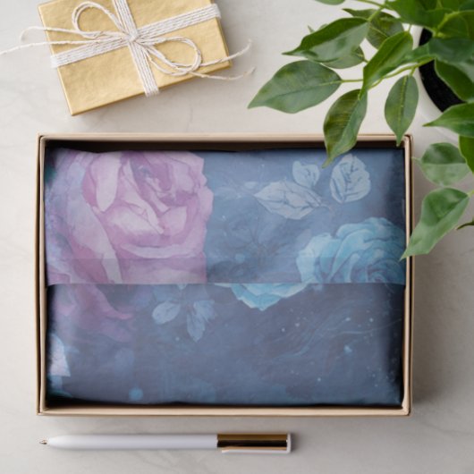 Mystical Rose Motif Tissue Paper Sheets GiftWrap Seidenpapier (Geschenk)