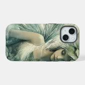 Mystical Sage Green Fairy iPhone 15 Hülle (Rückseite (Horizontal))