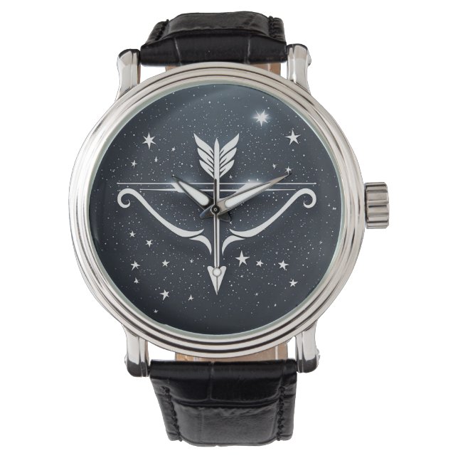 Mystical Sagittarius Zodiac-Symbol Armbanduhr (Vorderseite)