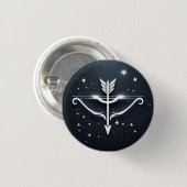 Mystical Sagittarius Zodiac-Symbol Button (Vorne & Hinten)