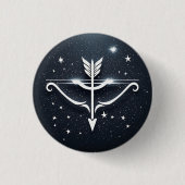 Mystical Sagittarius Zodiac-Symbol Button (Vorderseite)