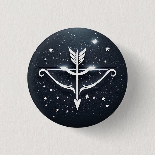 Mystical Sagittarius Zodiac-Symbol Button (Vorderseite)