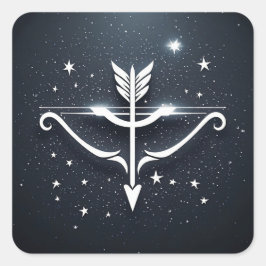Mystical Sagittarius Zodiac-Symbol Quadratischer Aufkleber