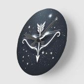 Mystical Sagittarius Zodiac-Symbol Runde Wanduhr (Winkel)