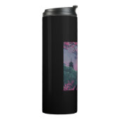 Mystical Sakura Black Cat Hexenhut zu Halloween Thermosbecher (Nach links gedreht)