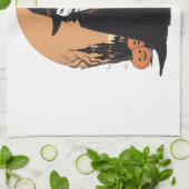 Mystical Salem Black Cat mit Pumpkins Geschirrtuch (Gefaltet)