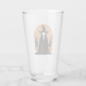 Mystical Salem Black Cat mit Pumpkins Glas (Rückseite)