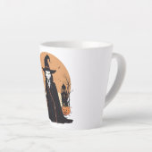 Mystical Salem Black Cat mit Pumpkins Milchtasse (Rechte Ecke)