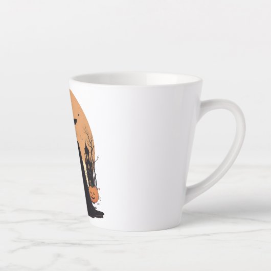 Mystical Salem Black Cat mit Pumpkins Milchtasse (Rechts)