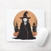 Mystical Salem Black Cat mit Pumpkins Mousepad (Mit Mouse)