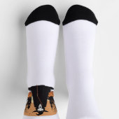 Mystical Salem Black Cat mit Pumpkins Socken (Oben)