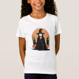 Mystical Salem Black Cat mit Pumpkins T-Shirt