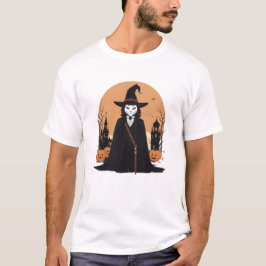 Mystical Salem Black Cat mit Pumpkins T-Shirt