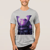 Mystical Samurai Warrior T-Shirt — Purple Arcane F Tri-Blend Shirt (Vorderseite)