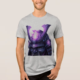 Mystical Samurai Warrior T-Shirt — Purple Arcane F Tri-Blend Shirt