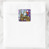 Mystical Santa Quadratischer Aufkleber (Tasche)