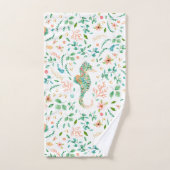 Mystical SeahorseMuster Badhandtuch Set (Handtuch)
