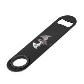 Mystical Silver Winged Dragon Speed Flaschenöffner (Vorderseite Schrägansicht)