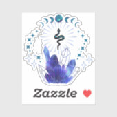 Mystical Snake Crystal Aufkleber (Blatt)