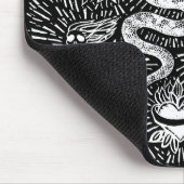 Mystical Snake Lunar White Mousepad (Ecke)