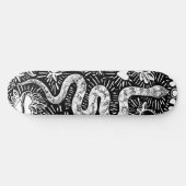 Mystical Snake Lunar White Skateboard (Horizontal)