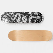 Mystical Snake Lunar White Skateboard (Horizontal)
