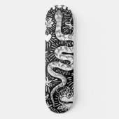 Mystical Snake Lunar White Skateboard (Vorderseite)