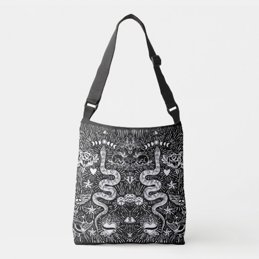 Mystical Snake Lunar White Tasche (Vorderseite)