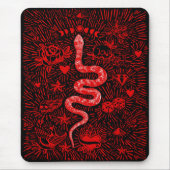 Mystical Snake Red Mousepad (Vorne)