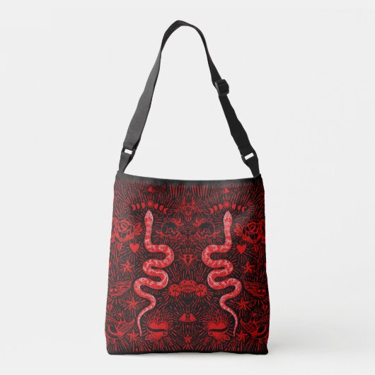 Mystical Snake Red Tasche (Rückseite)