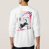 Mystical Soccer Cat Anime Fans & Night Game Lovers Sweatshirt (Rückseite)