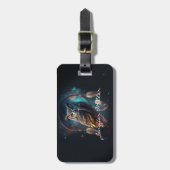 Mystical Space Owl with Dreamcatcher Art        Gepäckanhänger (Vorderseite vertikal)