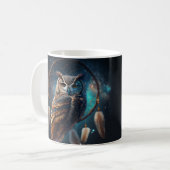 Mystical Space Owl with Dreamcatcher Art       Kaffeetasse (Vorderseite Links)