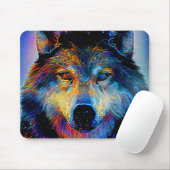Mystical Spirit Wolf Mousepad (Mit Mouse)