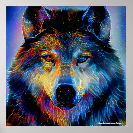 Mystical Spirit Wolf Poster