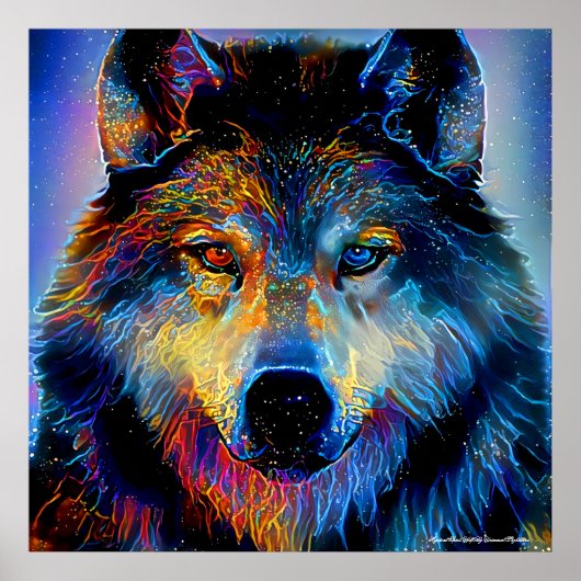 Mystical Spirit Wolf Poster (Vorne)