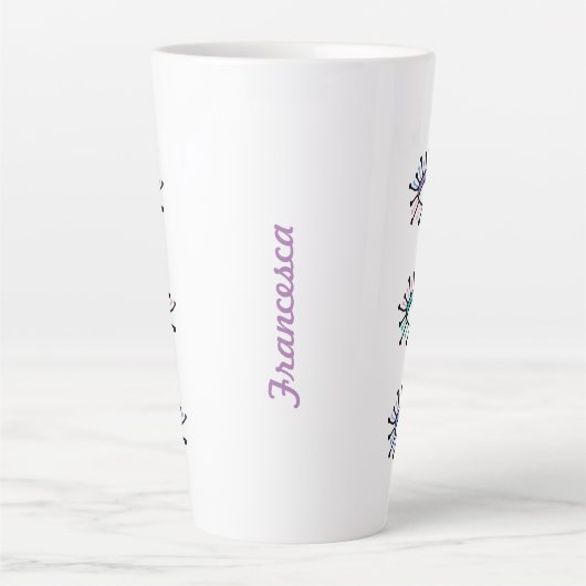 Mystical Spiritual Eyes - Third Eye Motif auf weiß Milchtasse (Vorderseite)