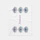 Mystical Spirituosenaugen weiß Fleecedecke (Vorderseite)