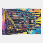 Mystical Steampunk Cathedral Geschirrtuch (Horizontal)