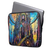 Mystical Steampunk Cathedral Laptopschutzhülle (Vorderseite Links)