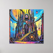 Mystical Steampunk Cathedral Leinwanddruck (Vorderseite)