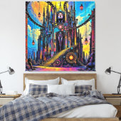 Mystical Steampunk Cathedral Leinwanddruck (Insitu (Schlafzimmer))