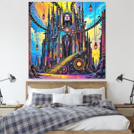 Mystical Steampunk Cathedral Leinwanddruck