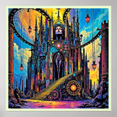 Mystical Steampunk Cathedral Poster (Vorne)