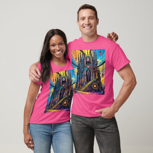 Mystical Steampunk Cathedral T-Shirt (Unisex)