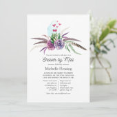 Mystical Succules Brautparty per Mail Einladung (Stehend Vorderseite)