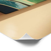 Mystical Sun Moon Bohemische Abstrakte Naturdekora Poster (Ecke)