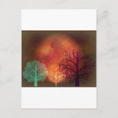 Mystical Sun Trees Postkarte (Vorderseite)