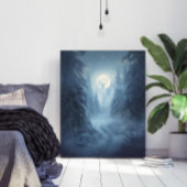 Mystical Surreal Snowy Forest Art Print Poster