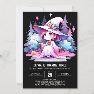 Mystical Sweet Wizard Geburtstag Einladung